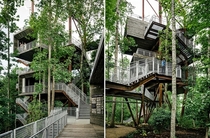 Sustainable tree house by Mithun architects in Summit Bechtel Reserve Mt Hope West Virginia 