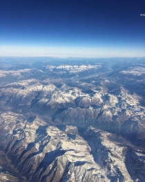 Swiss Alps - Plane View 