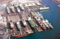 Syncrolift at ASTICAN shipyard Port of Las Palmas Canary Islands 