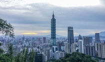 Taipei as seen from Xiangshan Elephant mountain