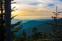 Taken from the top of Clingmans Dome Great Smoky Mountains Tennessee 