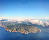 Tenerife North Coast airplane view 