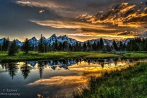 Tetons at sunset C Fisher Photography