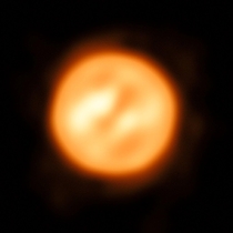Thats the sharpest image of a diffrent star This is Antares Its  times bigger than our sun  lightyears awayso this light on this pictures is over  years old Mindblowing stuff if you ask me