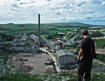 The abandoned cement works lies waiting to be explored