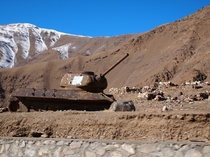 The abandoned hulk of a Soviet T- in Afghanistan - Tom Palmer 