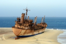 The abandoned ship United Malika off the coast of Mauritania 