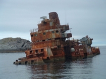 The abandoned wreck of the Soviet cruiser Murmansk 