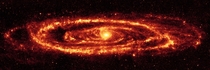 The Andromeda Galaxy in Infra Red Light by the Spitzer Space Telescope 