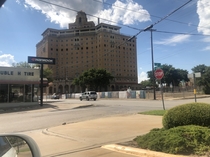 The Baker Hotel Mineral Wells Texas Currently being renovated though it sat abandoned for nearly  years Also it is allegedly haunted It must have been palace in its heyday At least it is getting a second chance it would be a shame to let such a beautiful 