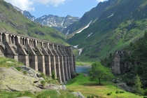 The beautiful but tragically failed Gleno Dam in the Bergamo Province of northern Italy 