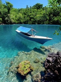 The beautiful clear waters of Ternate Island Indonesia 