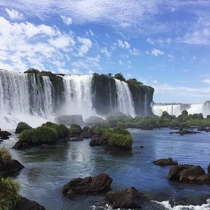 The beautiful desktop-wallpaper-like Iguazu Falls Brazil 