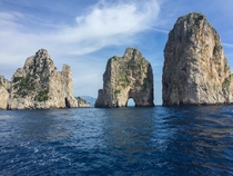The beautiful Faraglioni off the coast of Capri Italy OC x