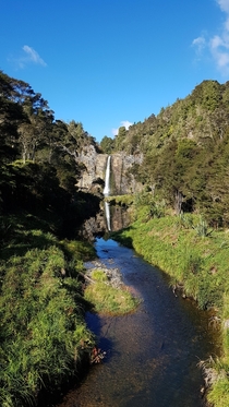 The beautiful Hanua Falls in New Zealand 