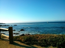 The beautiful ocean in Monterey Ca  Taken from my phone