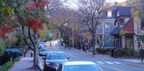The beautiful streets of Cambridge Massachusetts in the fall 