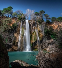 The Beautiful Waterfall of Sillans-La-Cascade in South France 