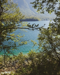 The beautifully colored Lake Bohinj Slovenia 