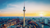 The Berliner Fernsehturm or Fernsehturm Berlin is a television tower in central Berlin Germany