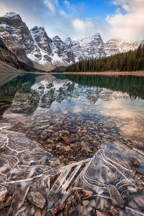 The Big freeze is beginning and the ice is starting to take over Moraine Lake  photo by Jesse McLean