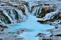 The blue water of Brarfoss  Photo by Andreas Jones xpost from rsland