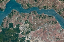 The Bosphorus Strait Istanbul photographed by an astronaut aboard the ISS