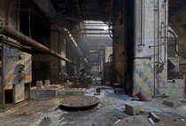 The bowels of an abandoned coal-fired power plant in Philadelphia Pennsylvania 