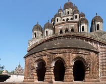 The brick built Krishna Chandra Ji Temple in Kalna West Bengal of India dates back to 