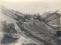 The Bridgeport Coal Station along the main line of the Philadelphia and Reading Railway Bridgeport PA c 