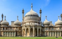 The Brighton Royal Pavilion - Brighton England UK - Built in the Indo-Saracenic architectural style for George Prince of Wales in 