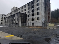 The Buckner Building - an abandoned former US military building in Whittier Alaska on the Western edge of the Prince William Sound