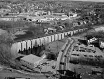 The Canton Viaduct with Paul Reveres Copper Rolling Mill in the background 