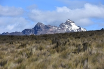 The Carihuairazo volcano in Ecuador  feet  meters above sea level 