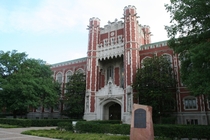 The Cherokee Gothic style Bizzell Memorial Library on the campus of the University of Oklahoma 