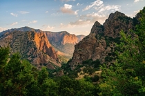 The Chisos Mountains of Big Bend National Park in Texas OC 