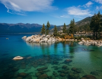The clear waters of Lake Tahoe USA 