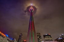 The CN Tower on Christmas 