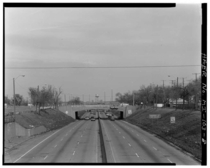 The Davison Freeway named after an English immigrant who owned land near Detroit is the first depressed freeway in the United States At the time it was the only east-west way through Highland Park to Detroit This picture was taken before it was rebuilt to