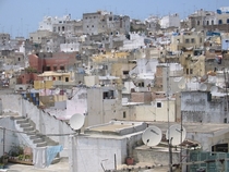 The dishes and antennas of Tangier Morocco 