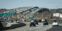 The Driscoll Bridge spans the Raritan River between Sayreville and Woodbridge NJ It is part of the Garden State Parkway and at  lanes not including the adjacent Edison and Viesser Bridges is the widest bridge in the world