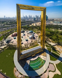 The Dubai Frame  meter tall architectural landmark in Zabeel Park Dubai 