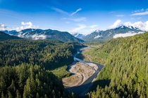 The Elwha River  years after its dam was demolished to allow for habitat restoration Port Angeles Washington 