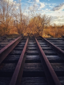 The end of the line Abandoned railroad in southeastern Ontario  OC