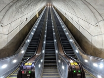 The Escalators at the Wheaton Metro Station in Maryland are the longest single span escalators in the Western Hemisphere at  feet Im surprised no action movie fight scenes have been filmed here