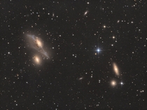 The Eyes Galaxies NGC -NGC  and friends part of Markarians Chain in the constellation Vigro 