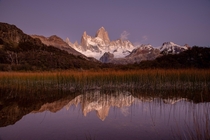 The Fitz Roy just a few minutes before the sunrise - El Chalten - Argentina  Instagram micomicky