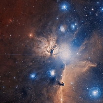 The Flame Nebula around Orions belt  light-years away