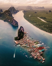 The floating village of Ko Panyi Thailand