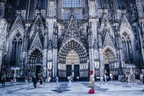 The front of Cologne Cathedral Germany 